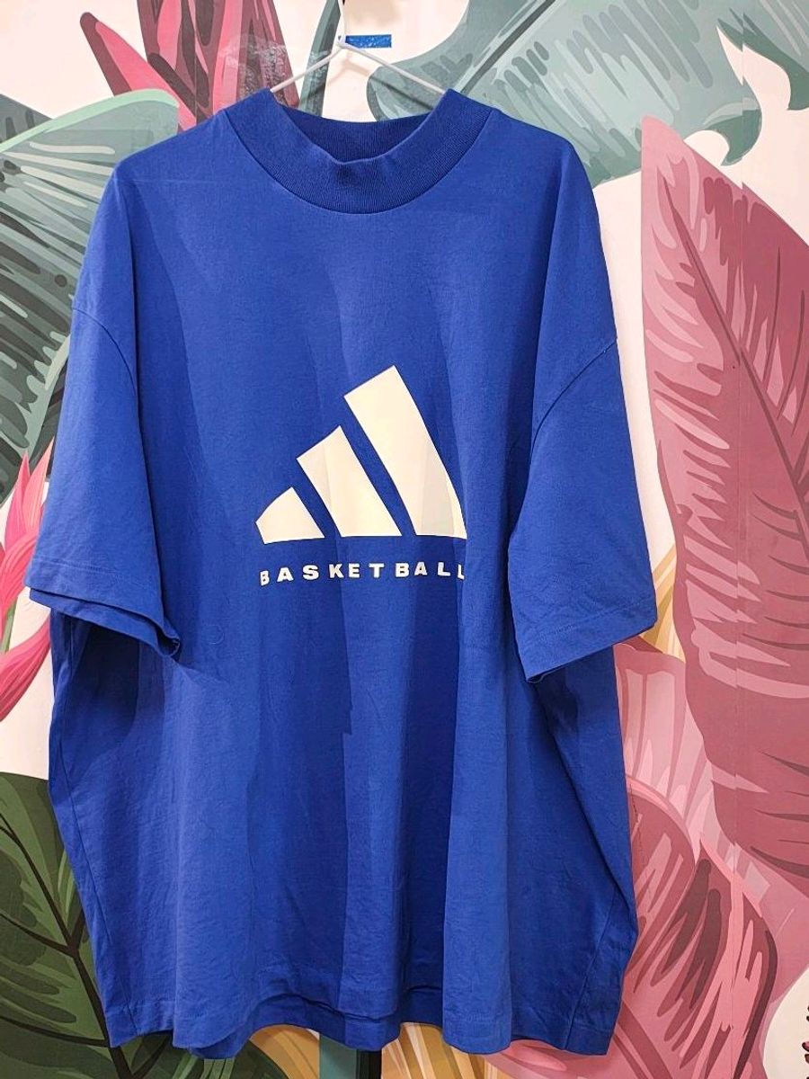 Camiseta Adidas Basketball Azul Gg | Camiseta Masculina Adidas Usado ...