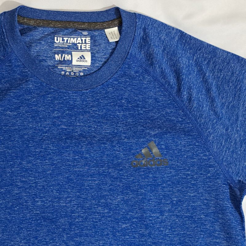 Camiseta Adidas - Climalite - Ultimate Tee - 100% Poliester - Azul Mesclado  - Lindona!, Camiseta Masculina Adidas Usado 96001158