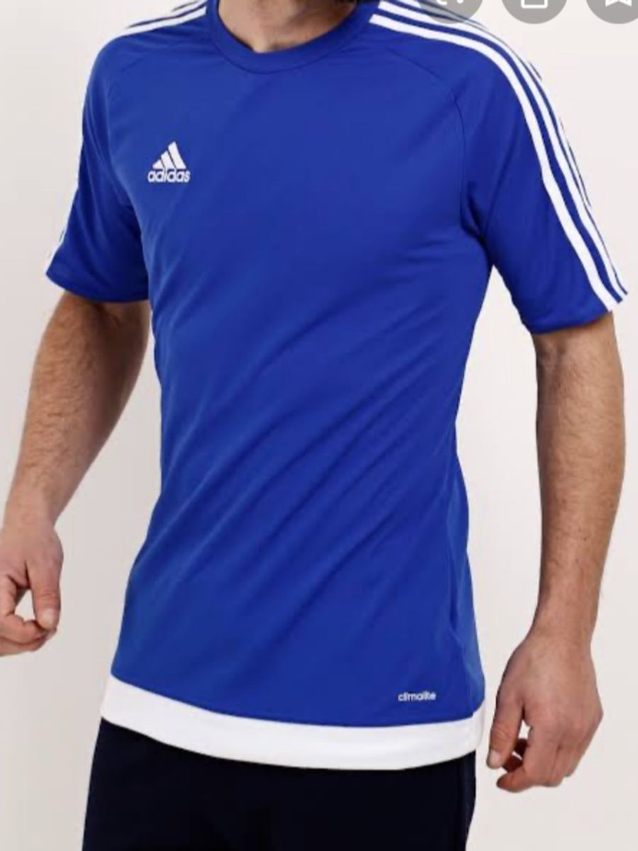 camisa azul adidas