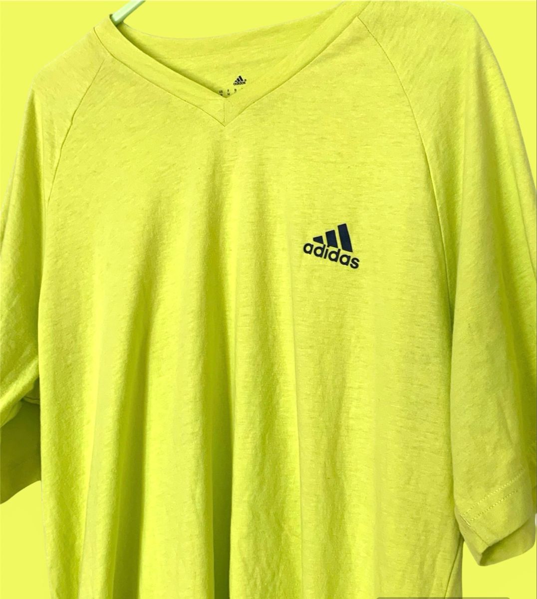 Camiseta Adidas Masculina Original Importado Verde Abacate Manga