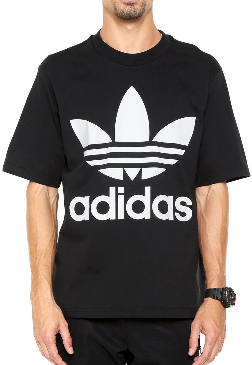 blusa preta da adidas