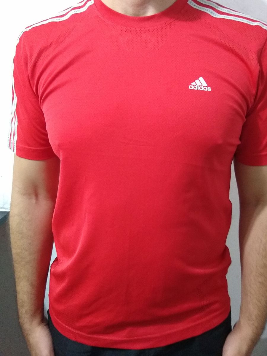 camiseta adidas vermelha masculina