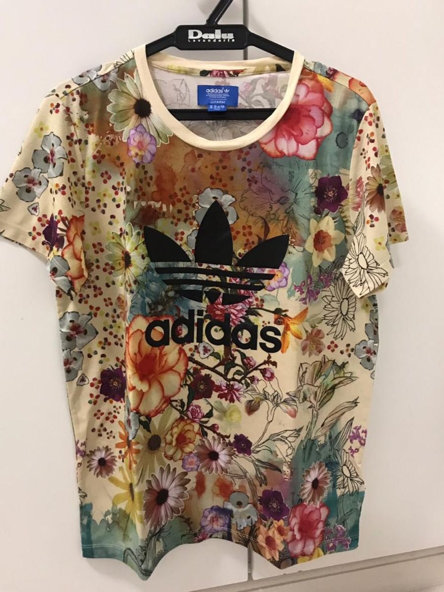 blusa florida feminina adidas