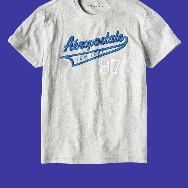 Camiseta Aeropostale Logo Cinza - Compre Agora