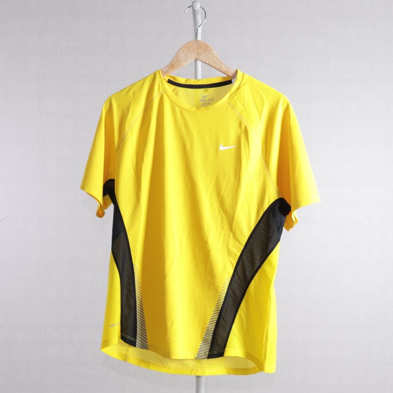 Camiseta Masculina Camiseta Dry Fit Amarela Camiseta Tradicional