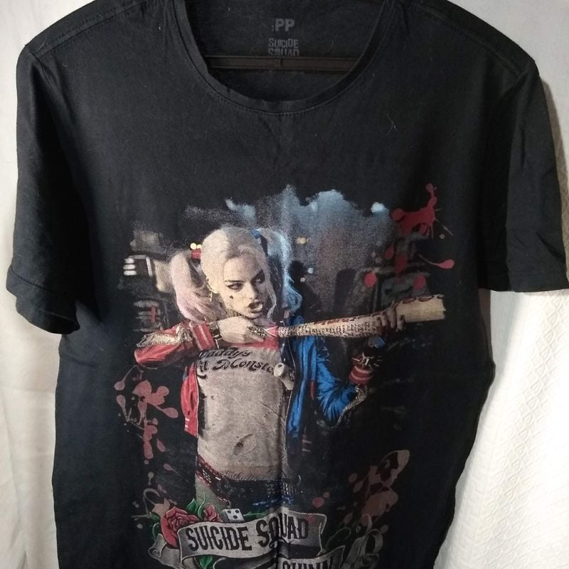 Camiseta Arlequina Harley Quinn Filme Esquadrão Suicida (Suicide