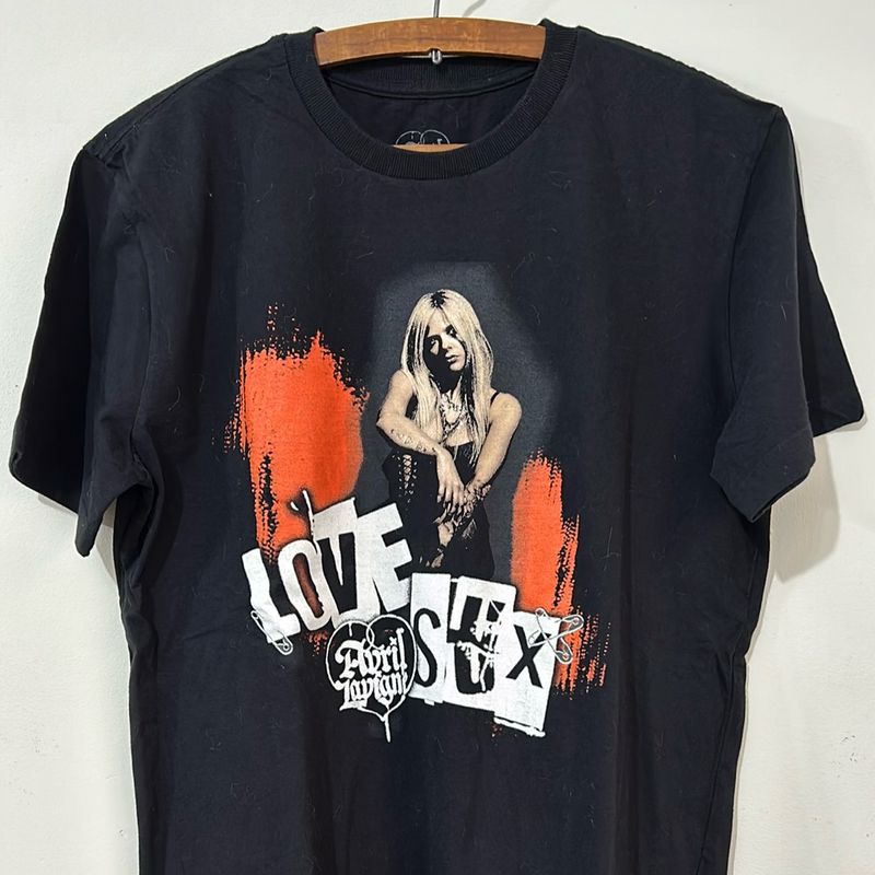 Camiseta Avril Lavigne Love Sux Tour | Camiseta Masculina