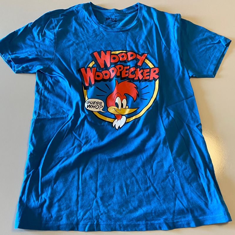 Camiseta Azul Estampada Pica Pau Blue Steel | Camiseta Feminina