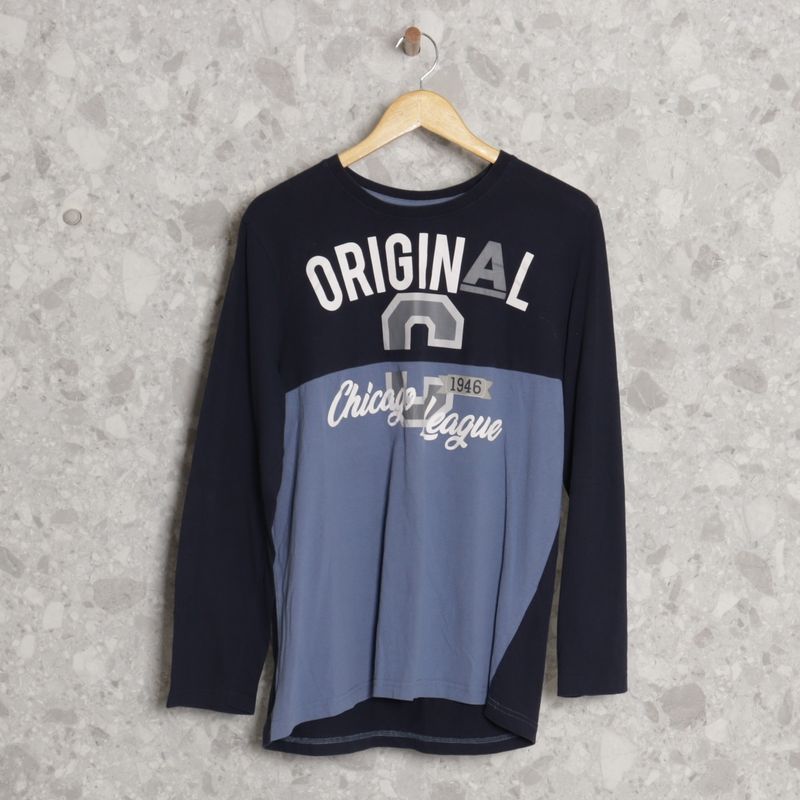 Camiseta Azul Marinho Lettering Livergy Livergy Usado 99832184 enjoei