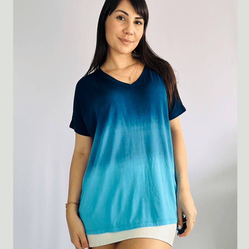 Camiseta azul tie dye hotsell