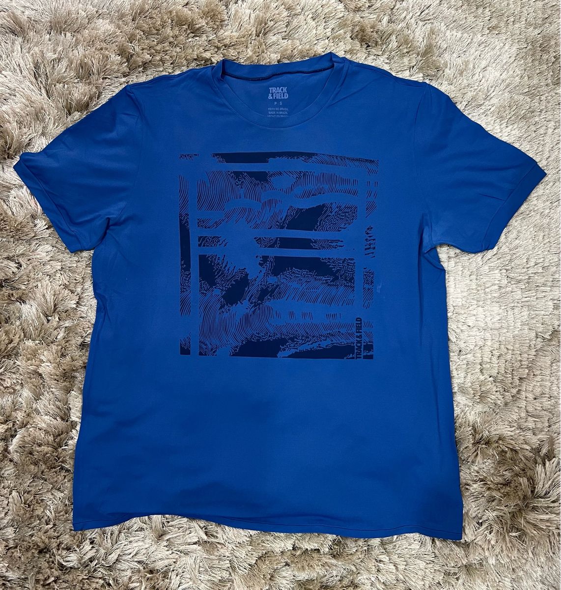 Camiseta Track Field Cool Cotton 100% - Cor Azul - Tam. Gg / Xl, Camiseta  Masculina Track & Field Usado 94952180