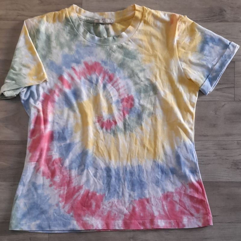 Camiseta Baby Look Tie Dye As Marias, Camiseta Feminina As Marias Usado  89759323