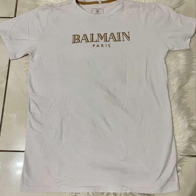 Camiseta Balmain Masculina Gg Camiseta Feminina Nunca Usado 91215770  enjoei