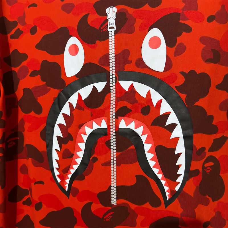 Papel De Parede Bape Camuflado Vermelho