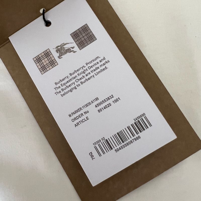 burberry price tag