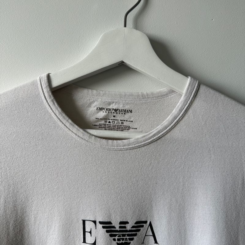 Camiseta Emporio Armani Underwear Logo Branca - Compre Agora