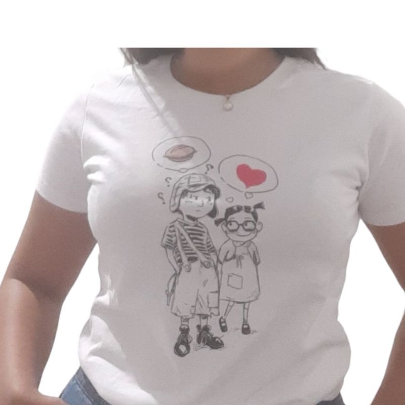 Camiseta Branca Personagem Chaves e Chiquinha Tamanho M Marca Use Criativa, Camiseta Feminina Use Criativa Nunca Usado 85049003