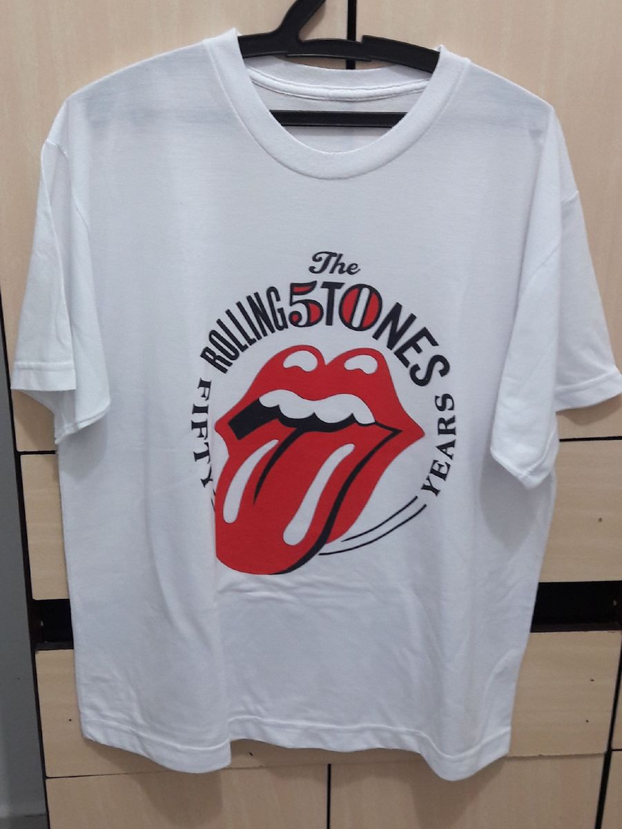 Camiseta Branca Rolling Stones Camiseta Masculina Rolling Stones Usado Enjoei