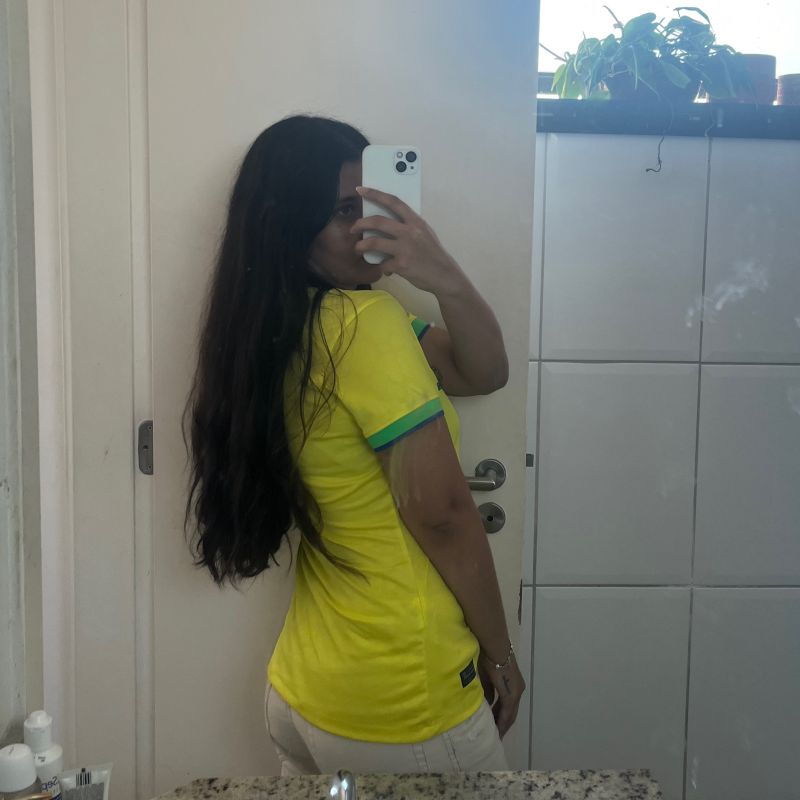 Camisa Brasil Preta Feminina, Camiseta Feminina Brasil Nunca Usado  44732064