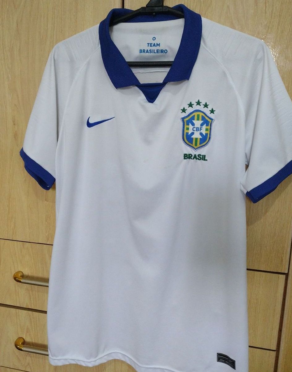 Camiseta Brasil Branca  Camiseta Masculina Nike Usado 95026932