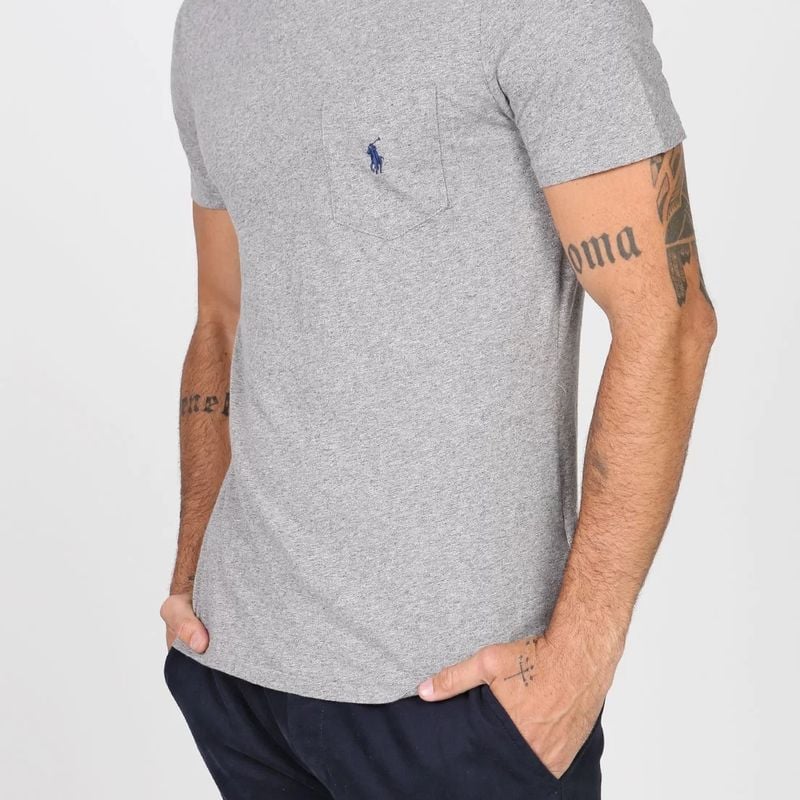Camiseta C/ Bolso Polo Ralph Lauren Cinza - P | Polo Ralph Lauren