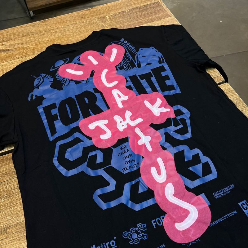 Camiseta Cactus Jack X Fortnite By Travis Scott | Camisa Masculina