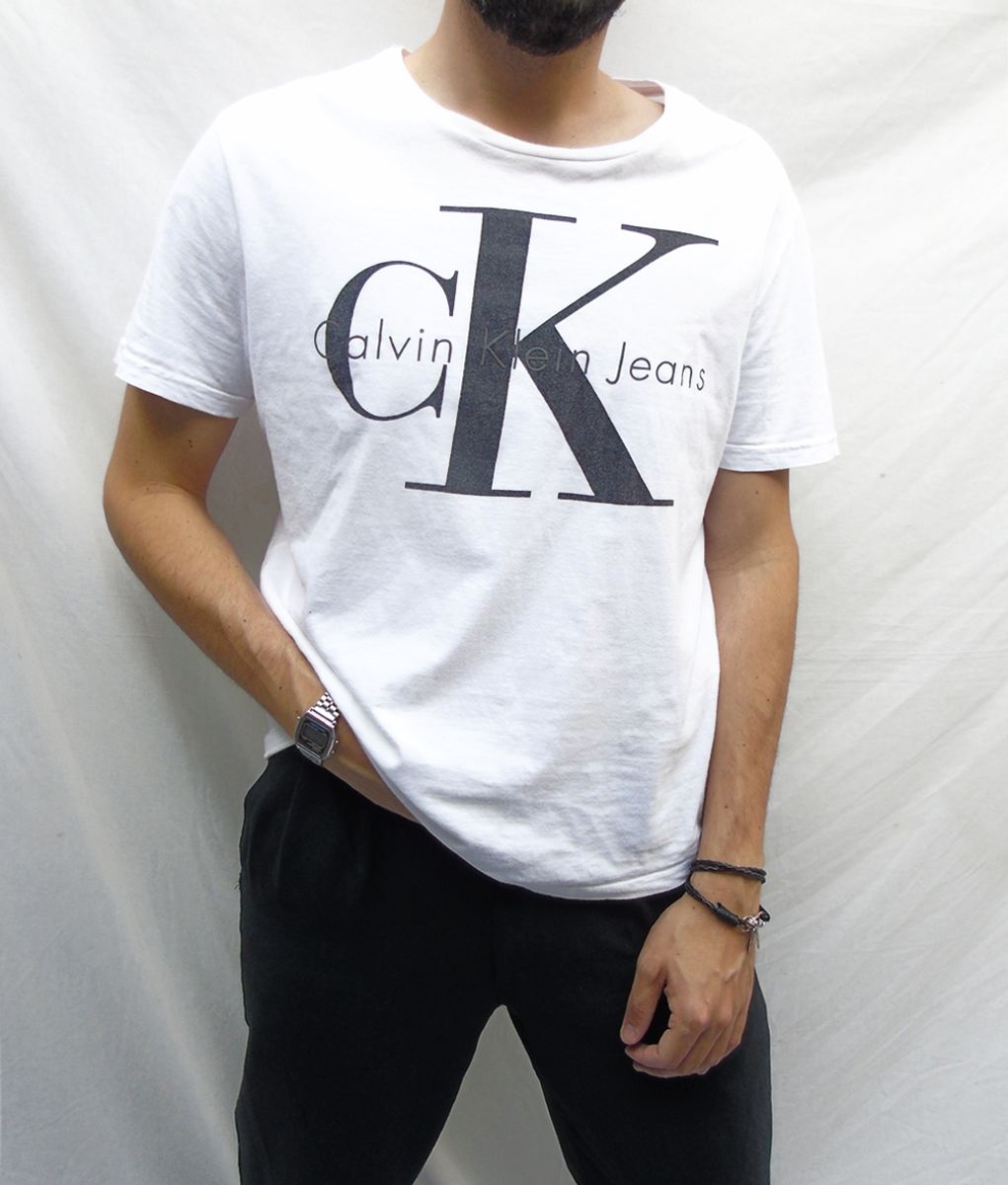 Camiseta Calvin Klein Big Logo, Camiseta Masculina Calvin Klein Usado  74746063