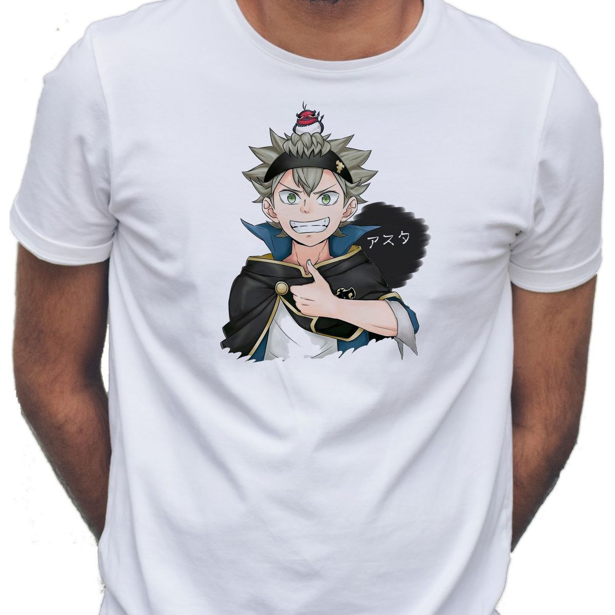 Camiseta Camisa Black Clover Asta Anime Mangá Yuki Tabata Kazuyuki ...