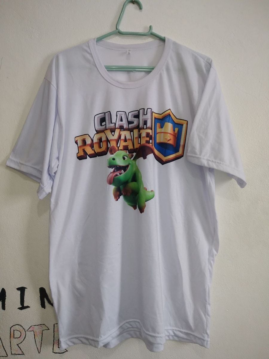 Camiseta Clash Royale Bebe Dragao Camiseta Masculina Torneio De Jogos Usado Enjoei