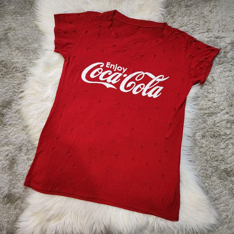 Camisa coca cola sales feminina