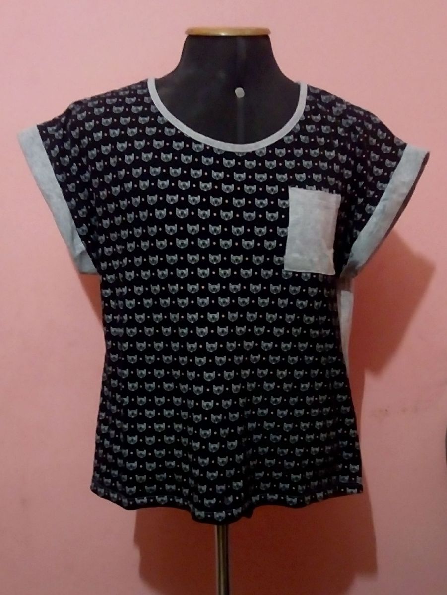 camiseta com estampa de gatinho - camisetas marisa