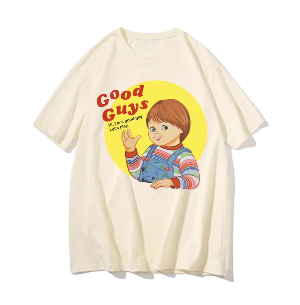 Camiseta Creme Chucky Good Guys Nunca Usado 75438051 enjoei