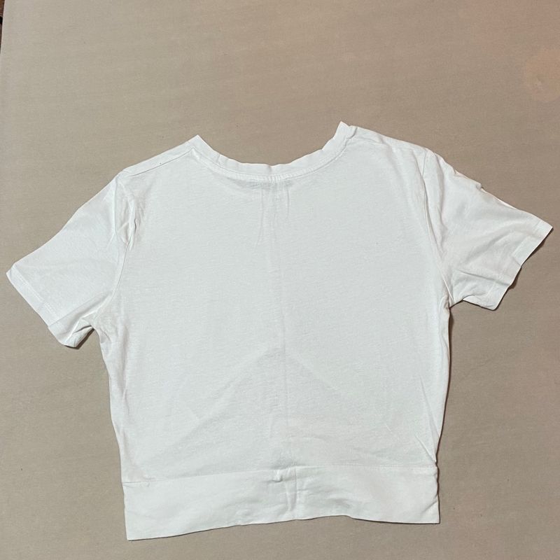 Camiseta cropped online zara