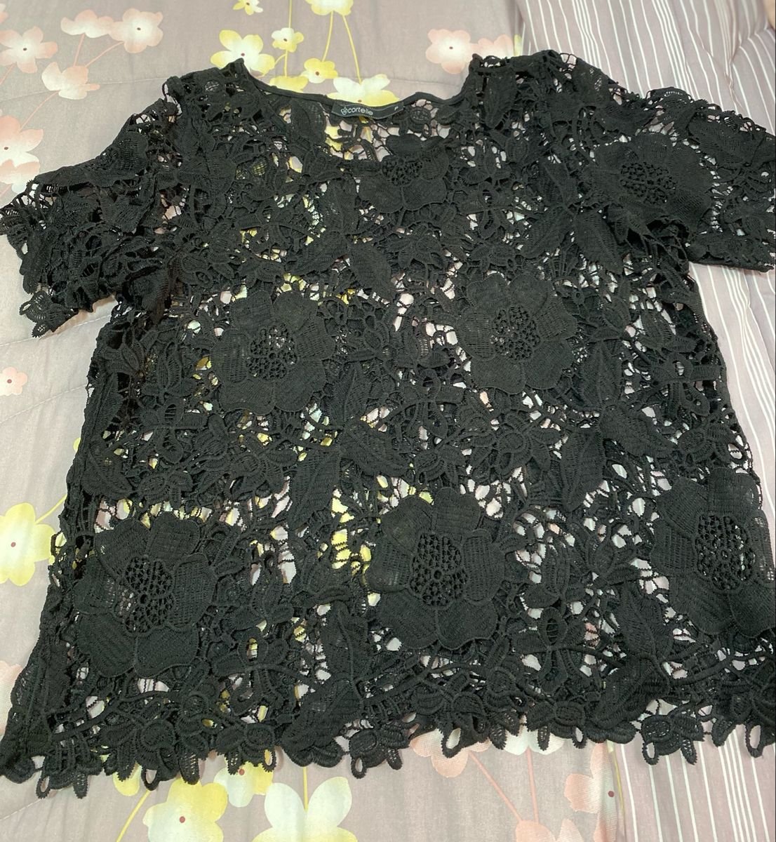 embroidered lace top zara