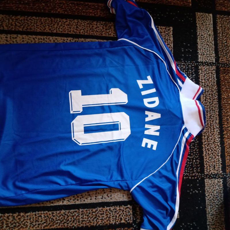 Camisa de Time França Retrô 1998 Zidane 10 Copa do Mundo Vs