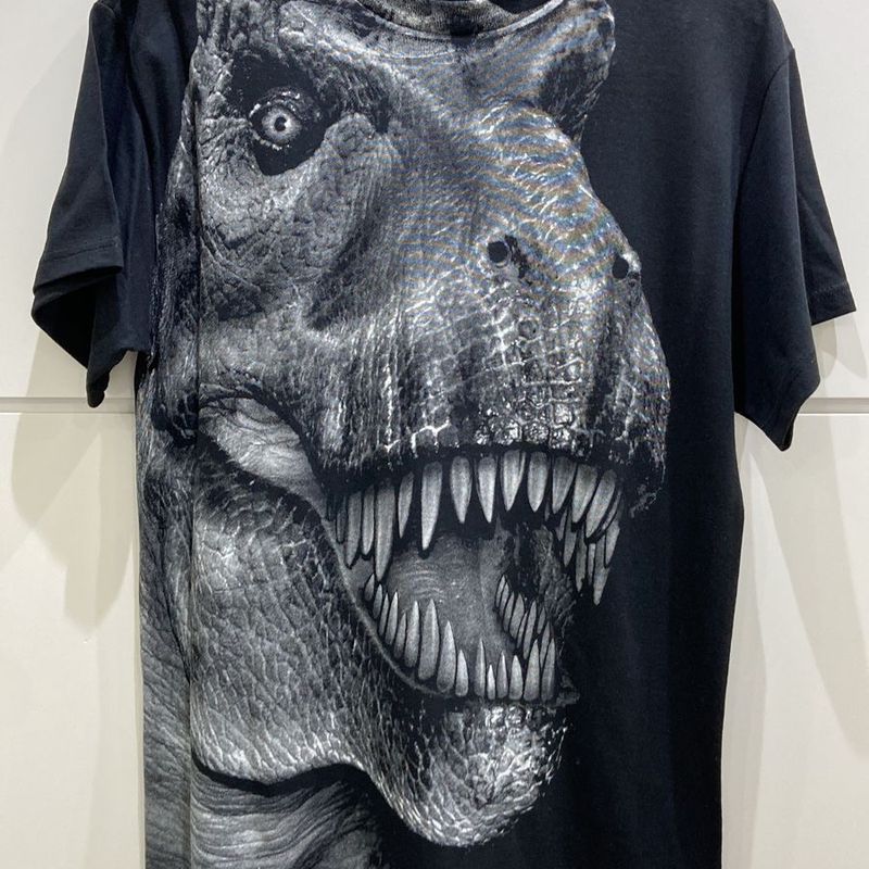 Camiseta Dinossauro Preta | T Rex Usado 96159014 | enjoei