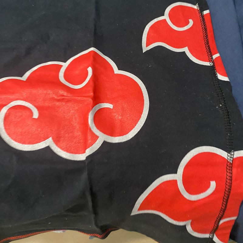 Camiseta dupla face naruto akatsuki infantil