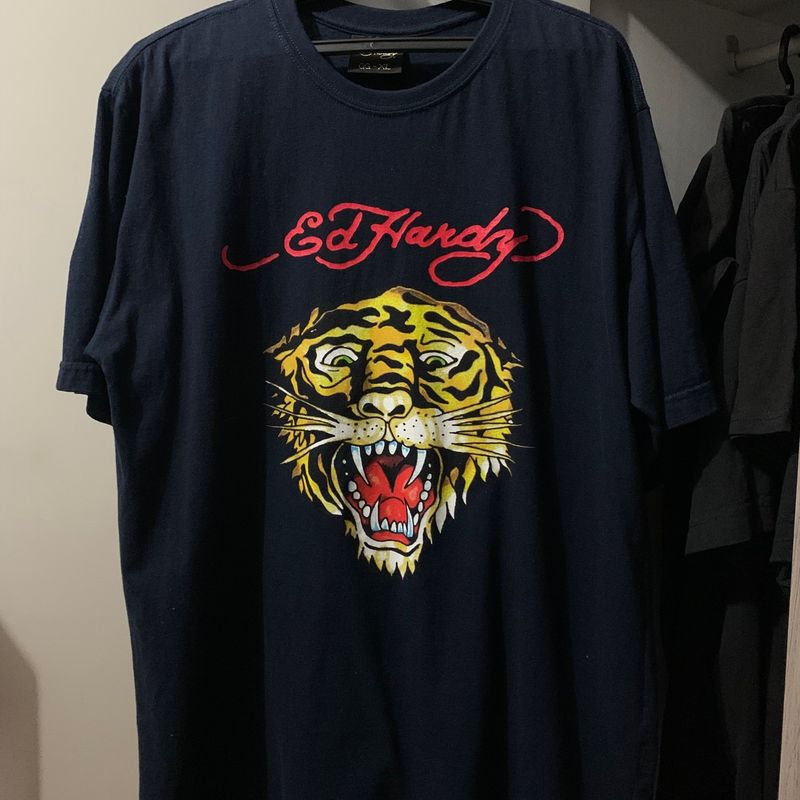 Camiseta Ed Hardy Tiger Camiseta Masculina Ed Hardy Usado 90579719  enjoei