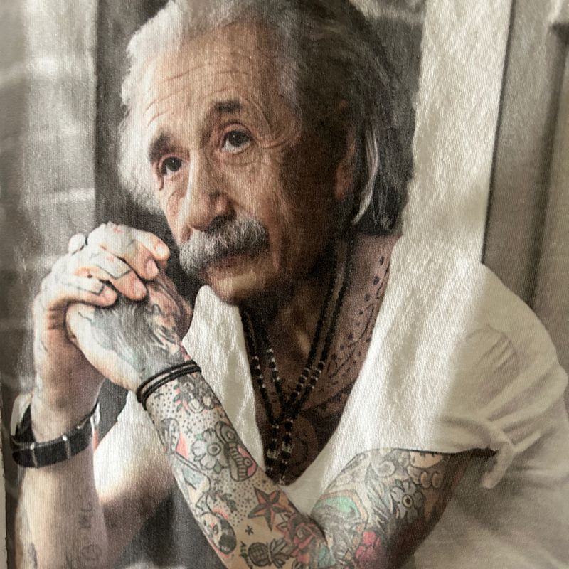 Camiseta Einstein Italiana Camiseta Masculina Nunca Usado