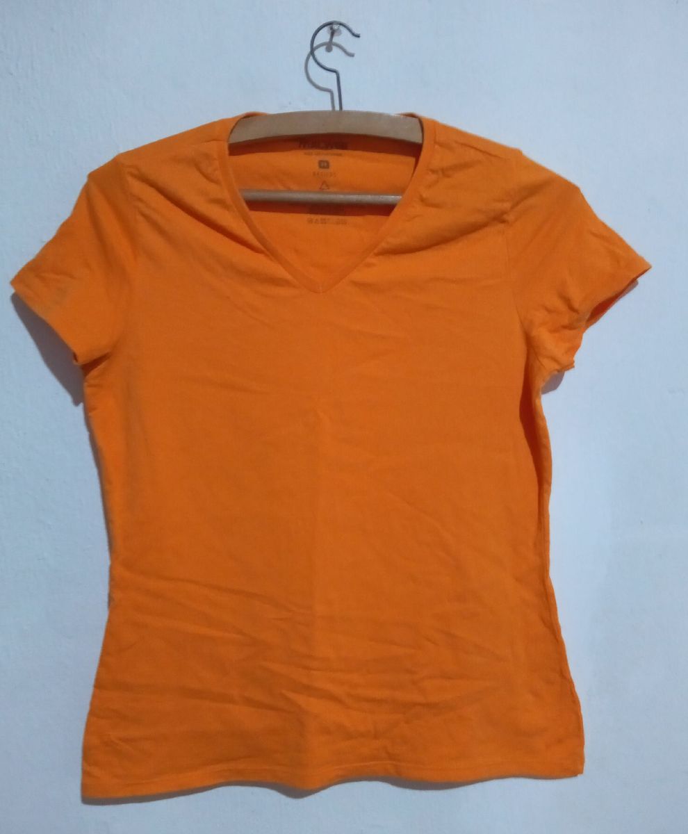teacher Thought section Camiseta Feminina - Laranja Neon | Camiseta Feminina Malwee Usado 75636426  | enjoei