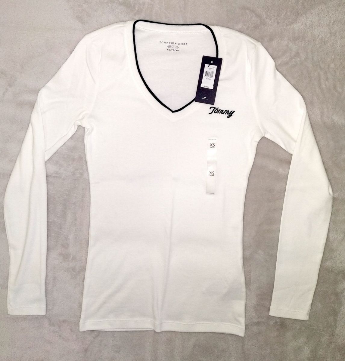 camiseta basica feminina tommy hilfiger