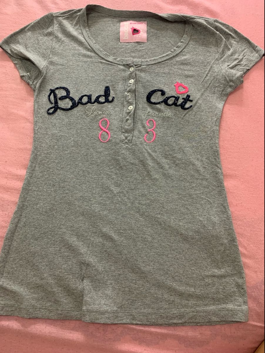 Camiseta Polo Bad Cat  Camiseta Feminina Bad Cat Usado 85995471