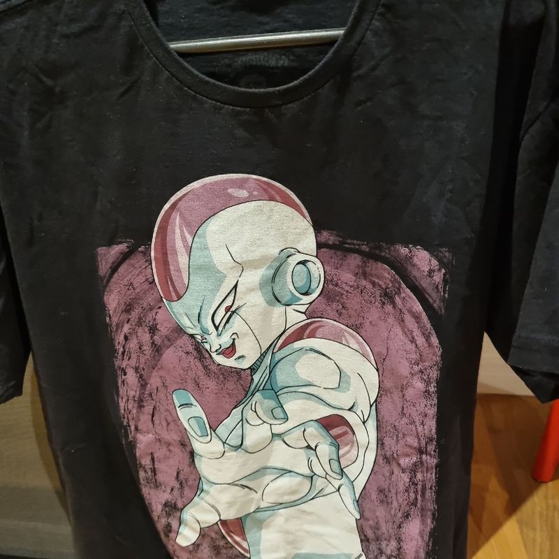 Camiseta masculina Desenho Arte Freeza Dragon Ball Camisa Blusa Branca  Estampada em Promoção na Americanas