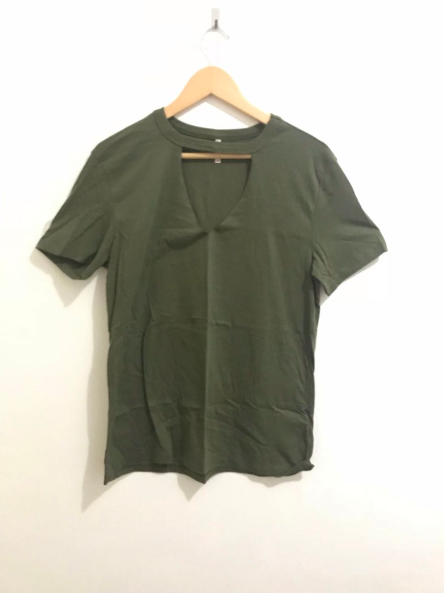 camisa verde militar feminina renner