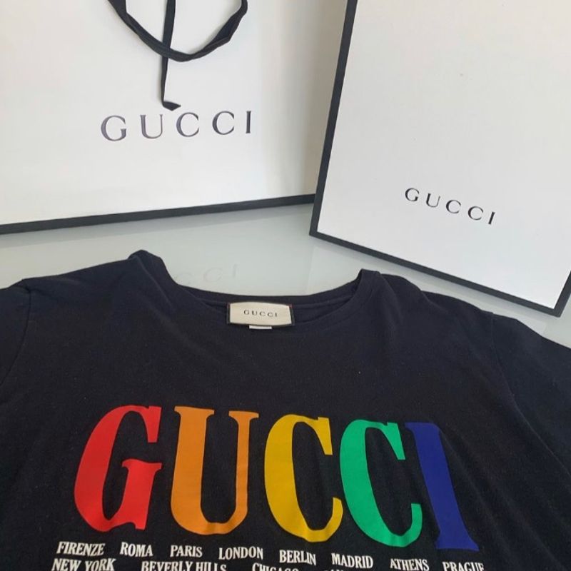 Camiseta Gucci Logo Original, Tam L (G Brasil), 100% Algodão, Pouco Uso,  Oversized, Camiseta Masculina Gucci Usado 93113533
