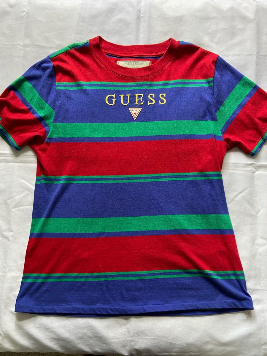 guess jeans camiseta listrada