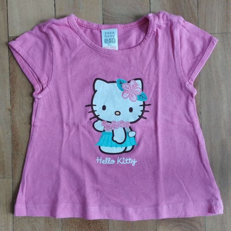 Camiseta Hello Kitty Zara Baby Zara Usado 105954250 enjoei