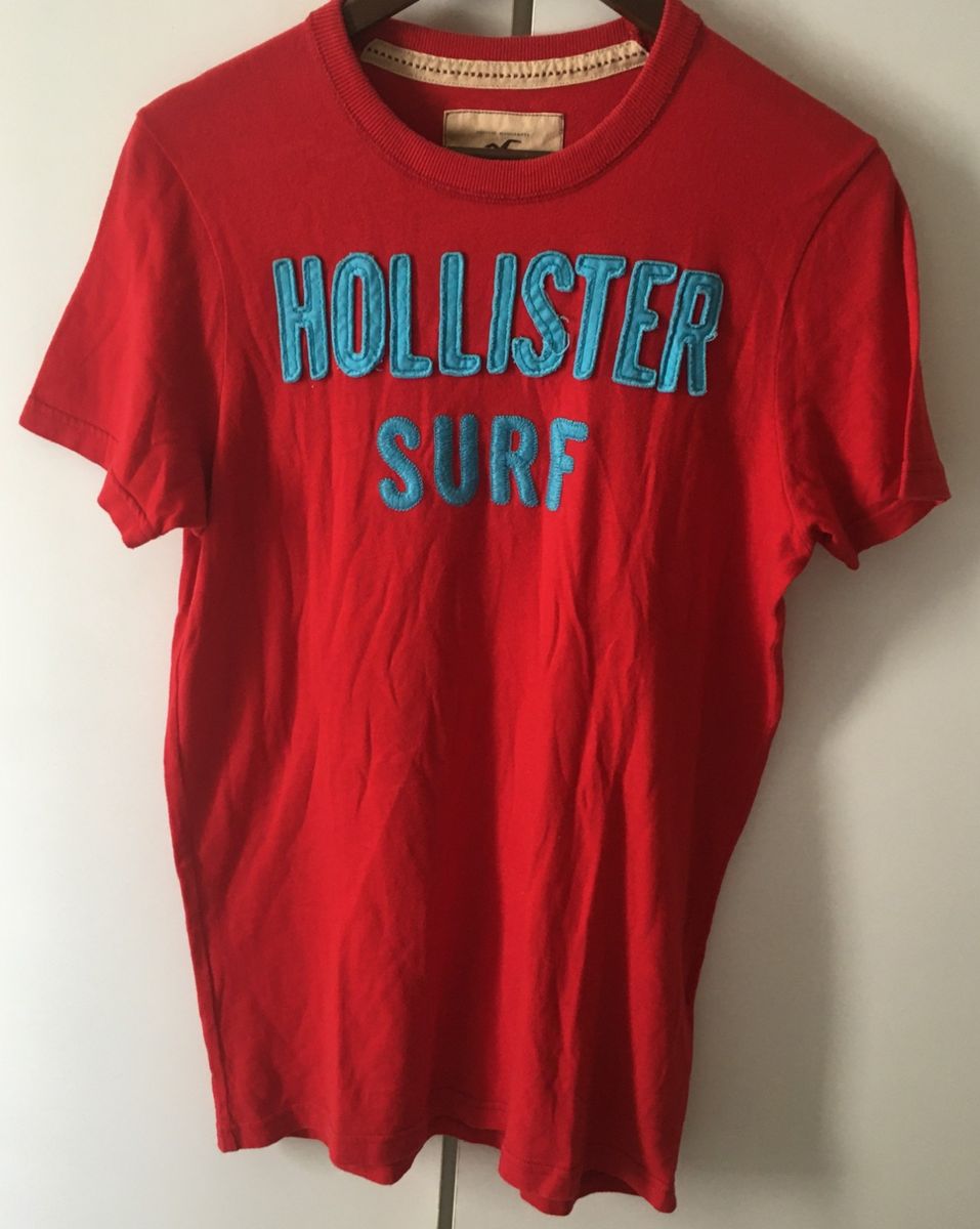 Camiseta Hollister California Surf M Vermelha | Camiseta Masculina  Hollister California Usado 79137977 | enjoei