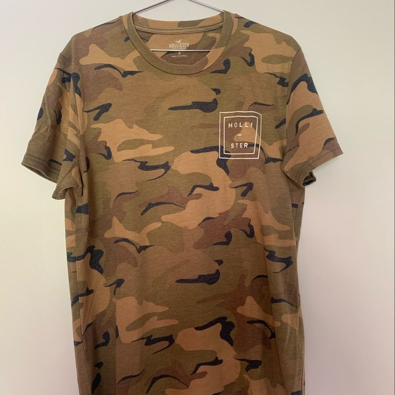 Camiseta Hollister Militar Camiseta Masculina Hollister Usado