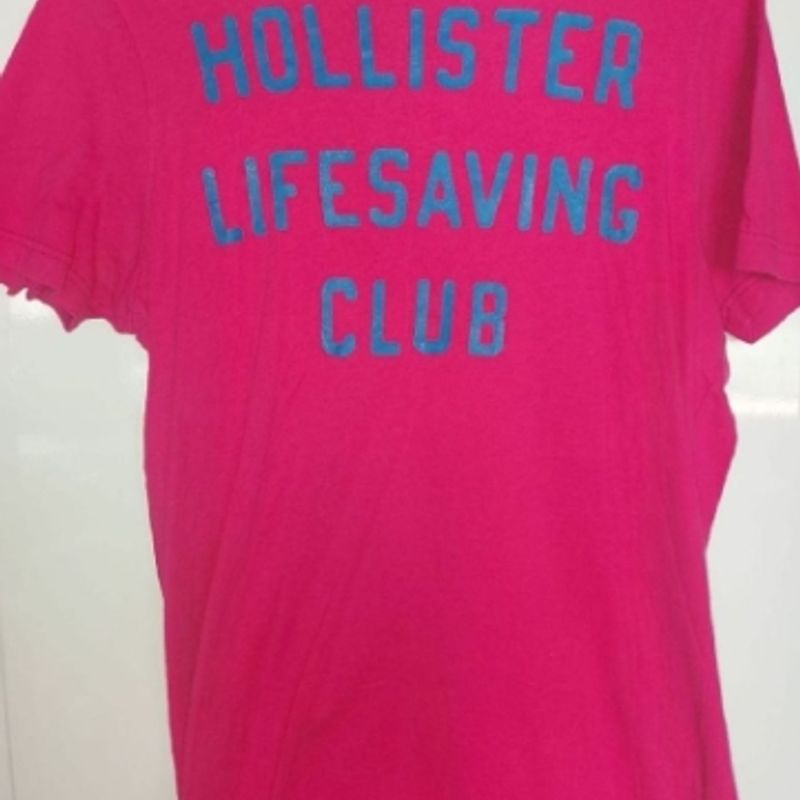 Camiseta hollister rosa hot sale